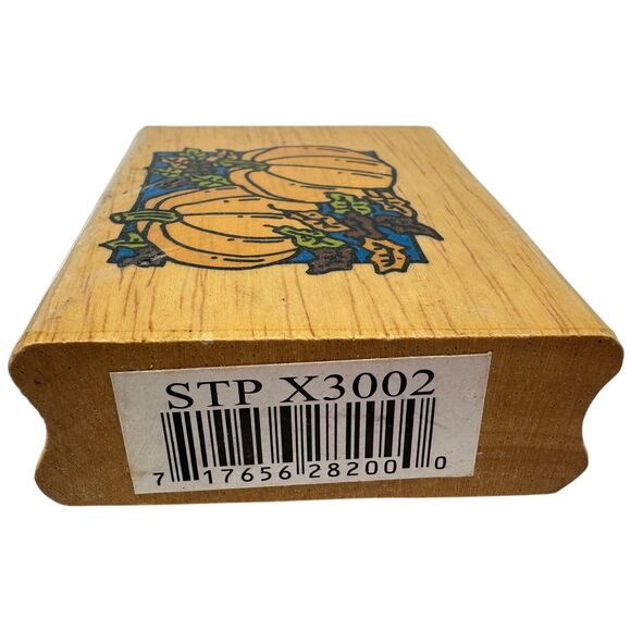 Pumpkins Wood Mounted Rubber Stamp by Canadian Maple Collections Fall Autumn - Picture 4 of 6